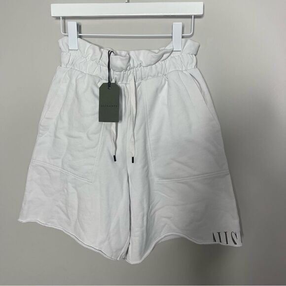 New All Saint Paperbag Waist Short White Small - Picture 2 of 5